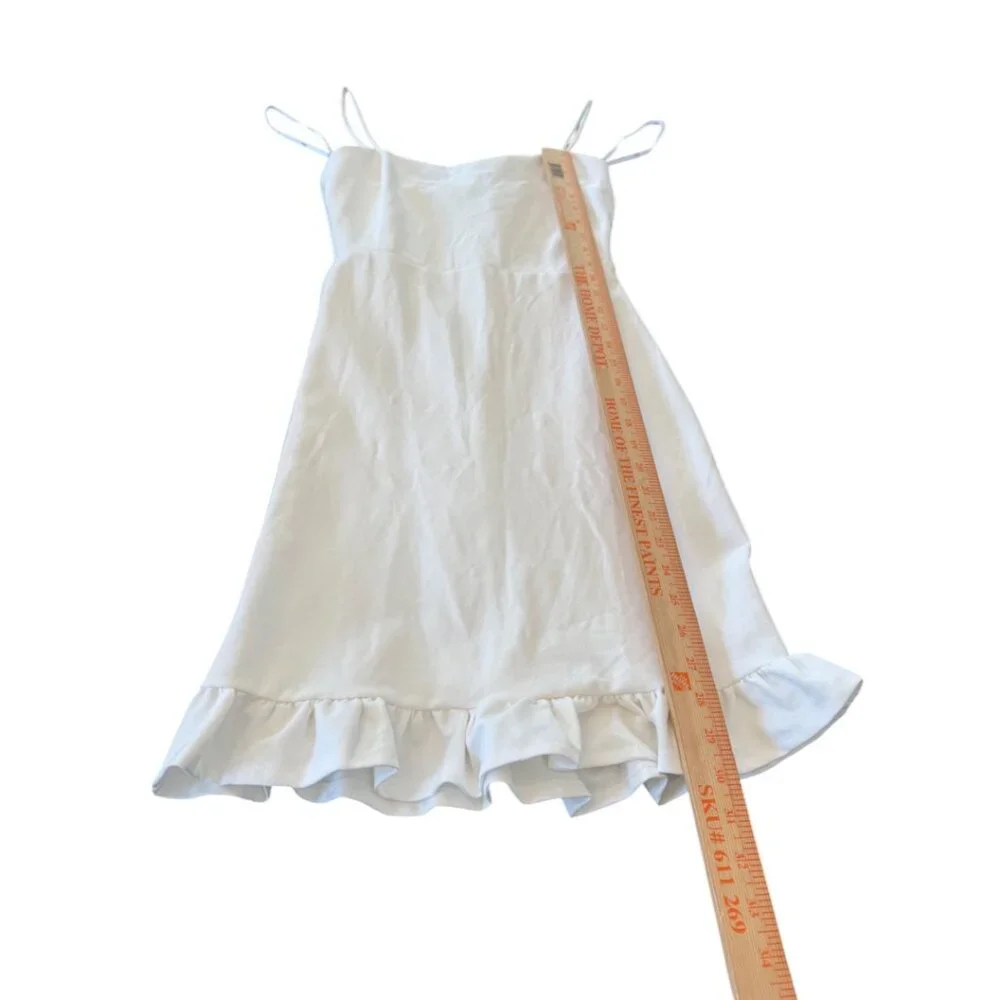 Lulu's Elegant White Ruffle Mini Dress - Picture 4 of 14